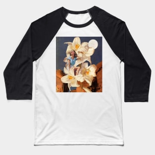 White Lilies Baseball T-Shirt